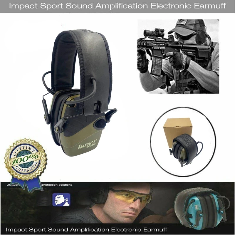 Top Tactical Electronic Shooting Earmuff Outdoor Sports Anti-noise Headset Impact Sound Amplification Hearing Protective Headset