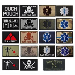 Series Embroidery Patch Embroidered Patches Military Tactical Shoulder Armband Fabric Stickers Badges Backpack Badge Skeleton