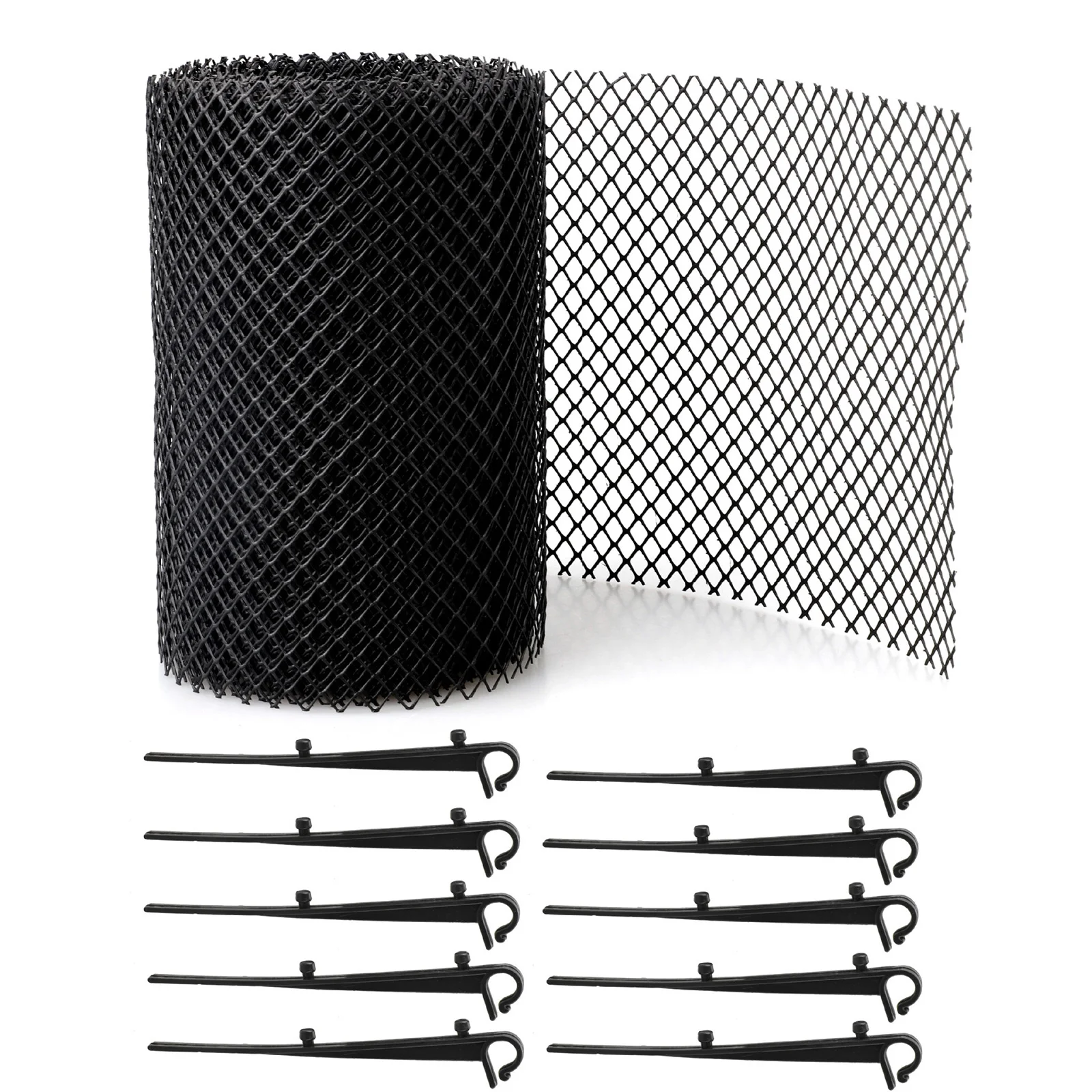 

Gutter Protective Netting ABS Durable Plastic Mesh Roof Leaf Guard Long Roll Gutter Screen Downspout Protection