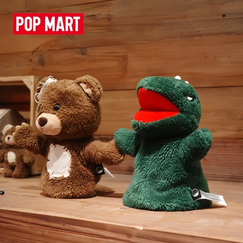Pop Mart Hirono New Bear Dinosaur Puppet Series Surprise Blind Box Surrounding Hanging Card Collection Decorative Cute Toy Gifts
