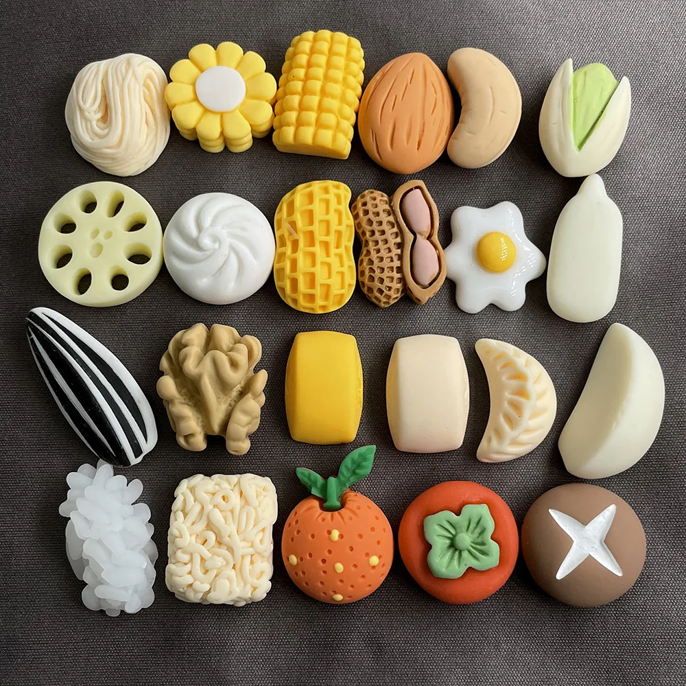 10 stuks simulatie paddestoel maïs worst groente voedsel miniaturen cabochons plakstenen poppenhuis accessoires ambachtelijke benodigdheden