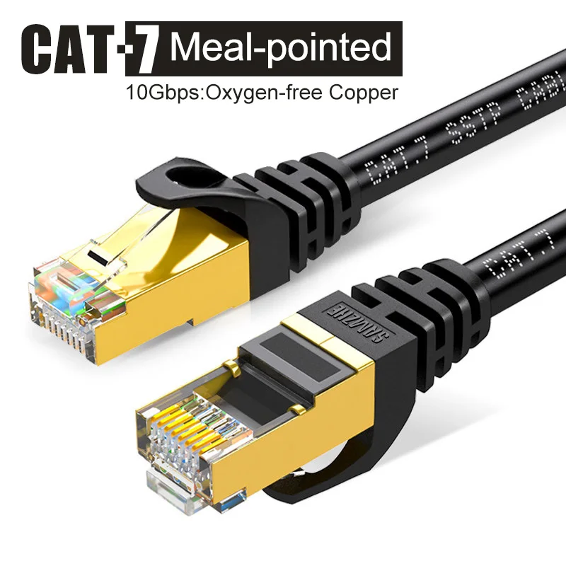 Samzhe Ethernet Kabel Cat7 Lan Kabel Utp Cat 7 Rj 45 Netwerk Kabel RJ45 Cat7 Internet Kabel Patch Cord Voor modem Router Kabel
