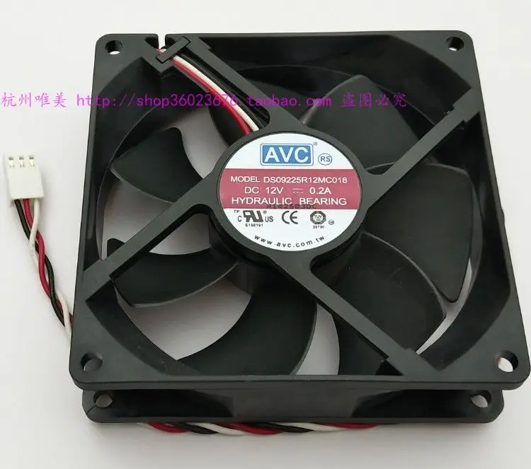 

NEW AVC 9025 9CM 3lines Hydraulic DS09225R12M C018 12v 0.20A cooling fan