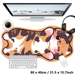 Tortoiseshell Cat Cartoon Cute Animal Kitty XXL Large Mouse Pad Computer Laptop Non-slip Office Keyboard Desk Mat Mousepad