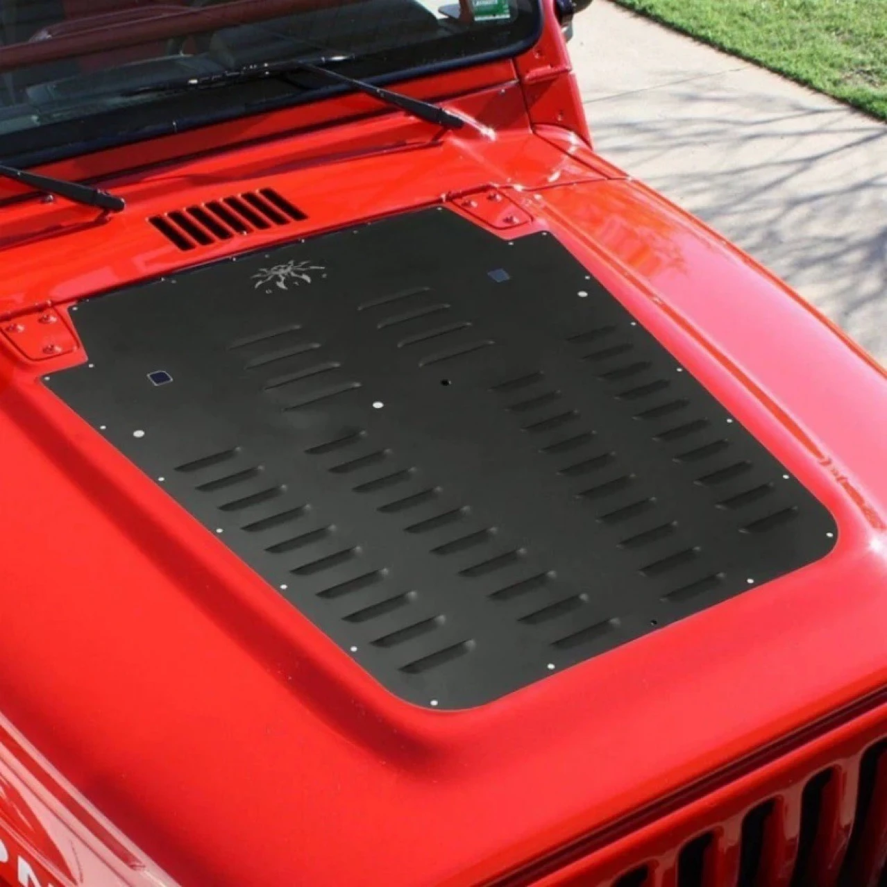 For Jeep Wrangler JK 2007-2017 J150 Hood Front Engine Hood Vent Louver Panel Cover Aluminum Outet Insert Radiator Cooling Panel