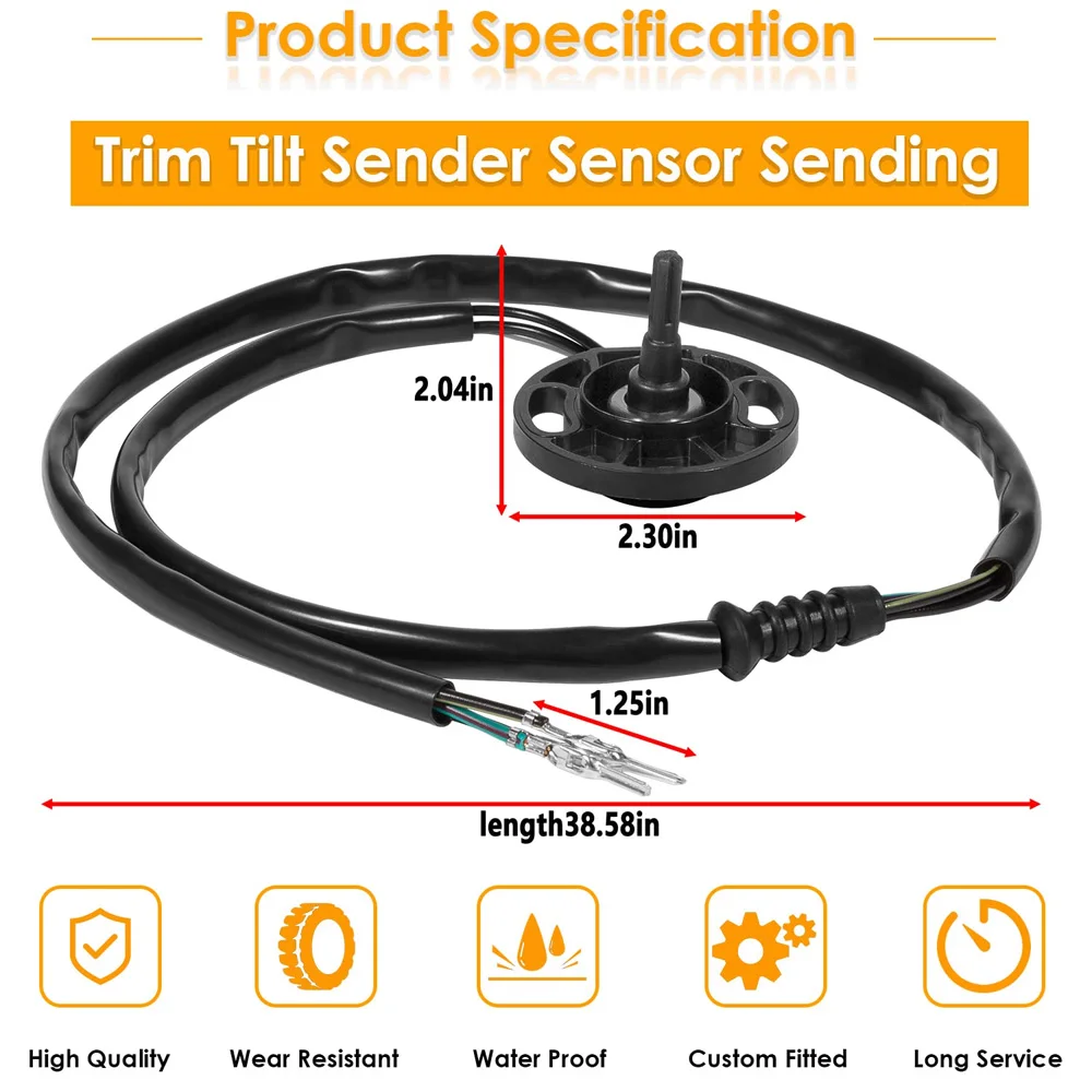 Trim Tilt Sender Sensor Sending for Volvo Penta SX-A, DPS-A, DPS-B Sterndrives Drive, Replaces 21484383, 3841840