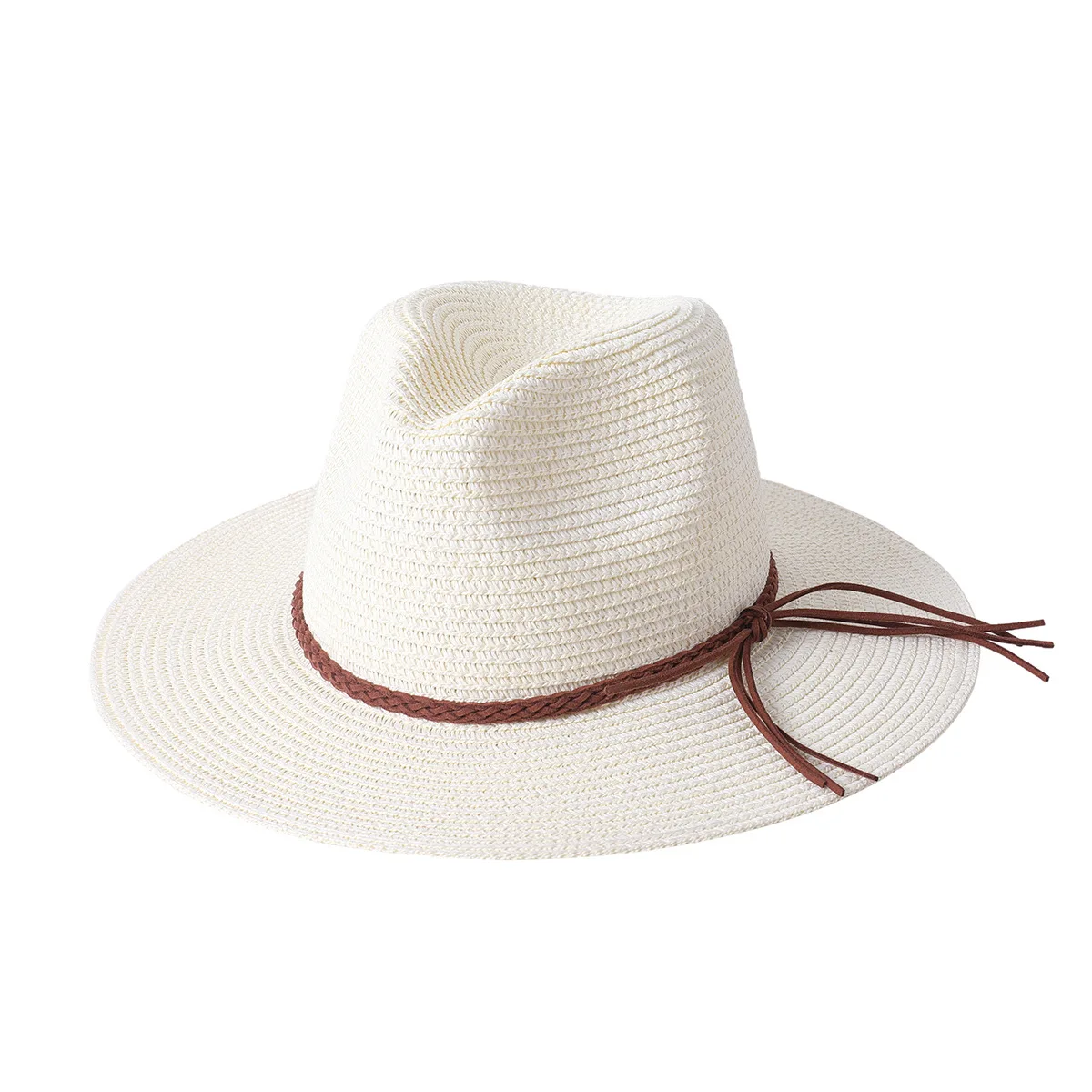Sommer weiche geformte Strohhüte Damen/Herren Outdoor faltbare UV-Schutz Hut Panama Strand Sonnenhut – Detail 4