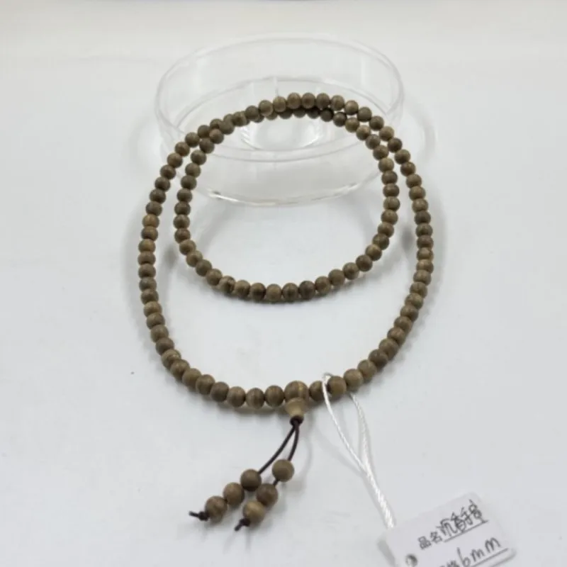 High Quality Natural Real Wood Natural Bracelet 108 PCs Buddha Beads Rosary Old Materials Bracelet Crafts