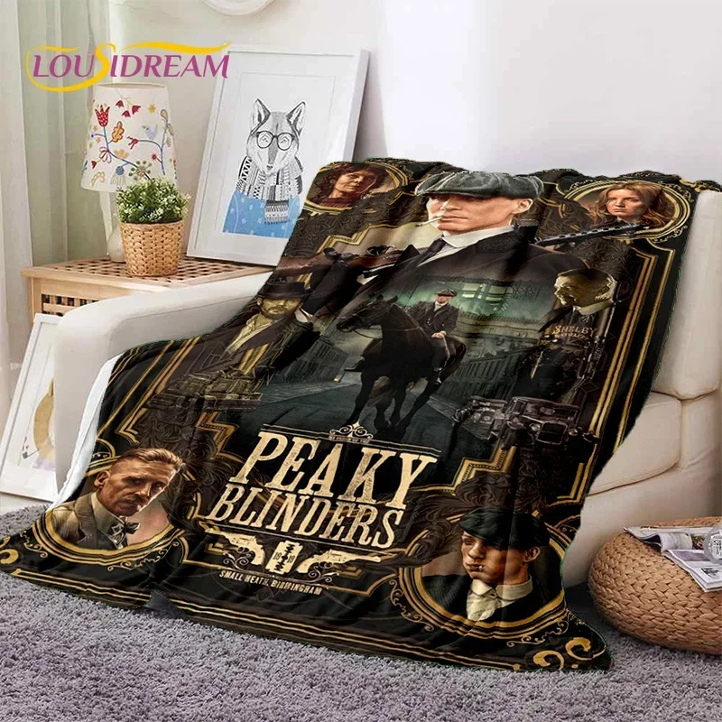 3D P-peaky Blinders Tommy Shelby Soft Flannel Blanket for Beds Bedroom Sofa