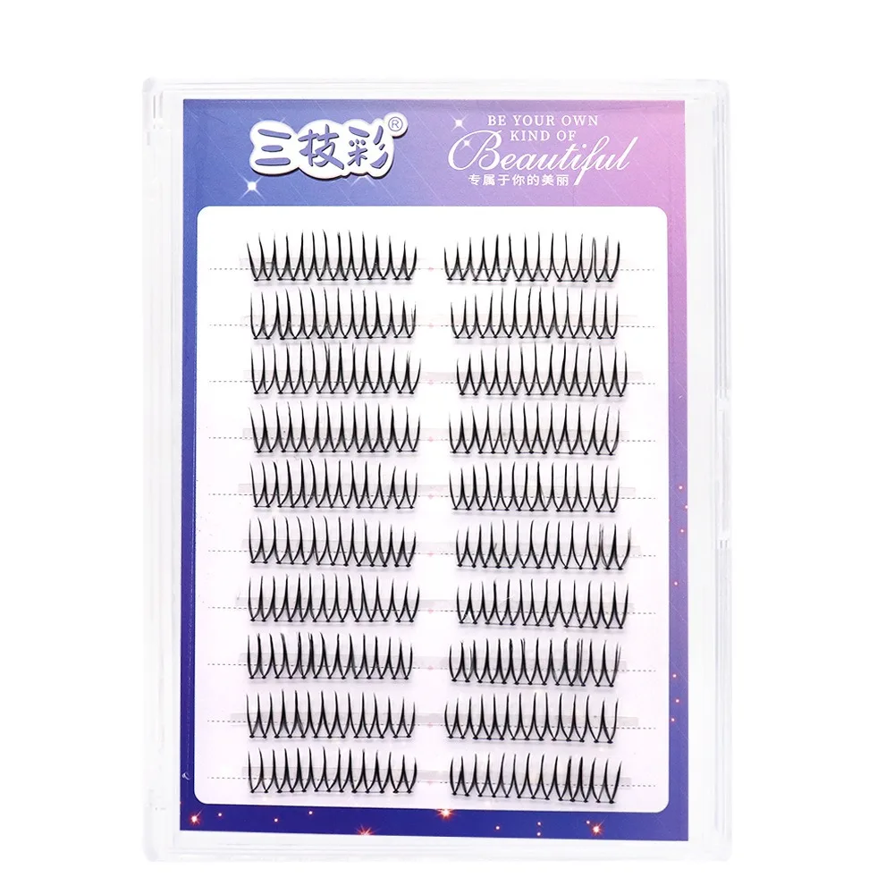 

10 Rows Segmented Eyelashes Bundles Soft Superfine Fake Eyelashes Extension Makeup DIY False Eyelashes Clusters Make Up