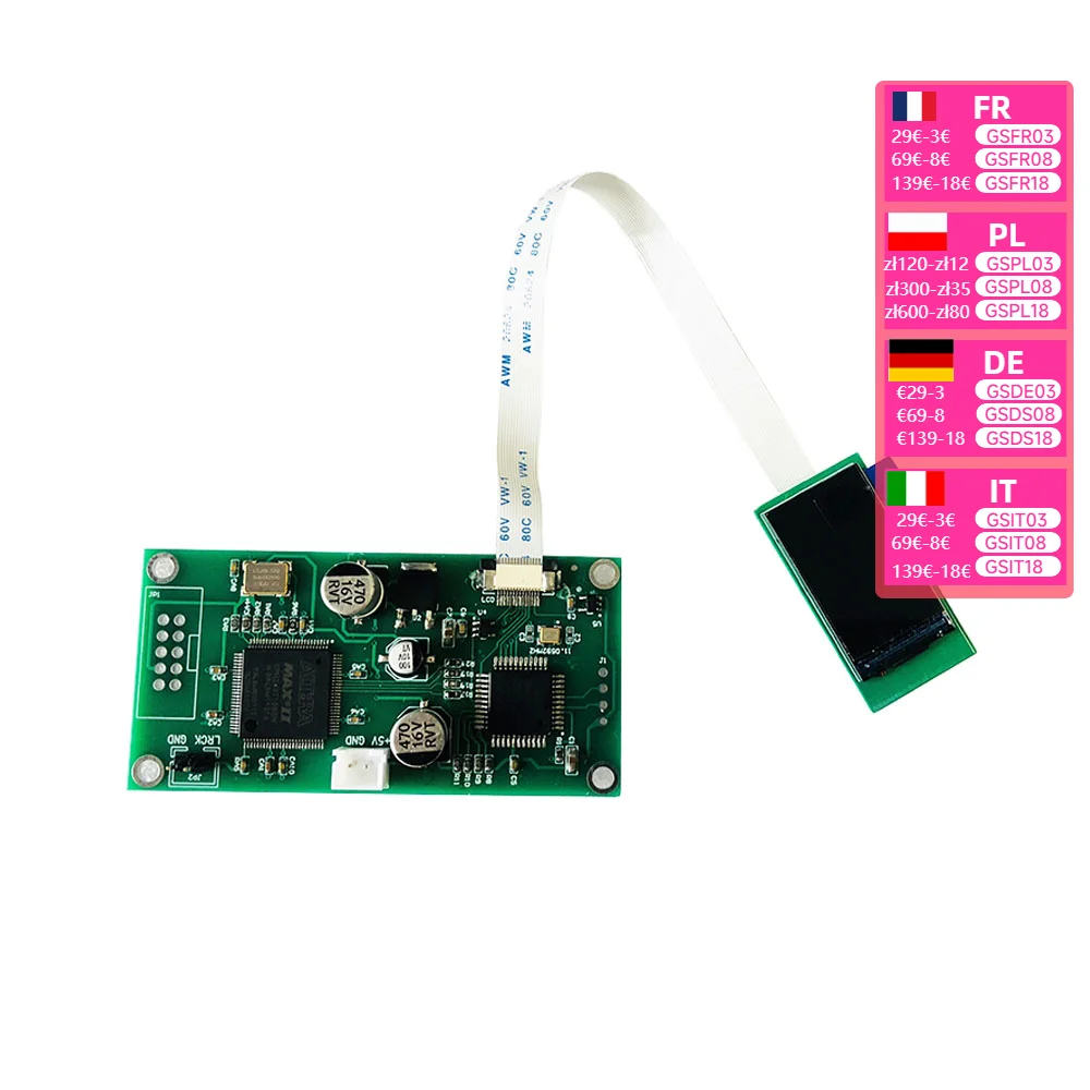 Nvarcher 1.14 inch IPS Screen Italy USB Asynchronous Interface Sampling Rate Display Expansion Card I2S LRCK 384K DSD512