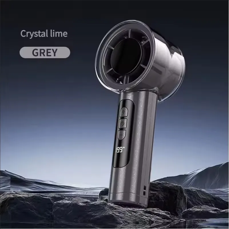 2025 NEW MEET SUN 199 Speed Portable Handheld Fan Battery Operated Cooling Fan Adjustable Small Desktop Fan With Digital Display