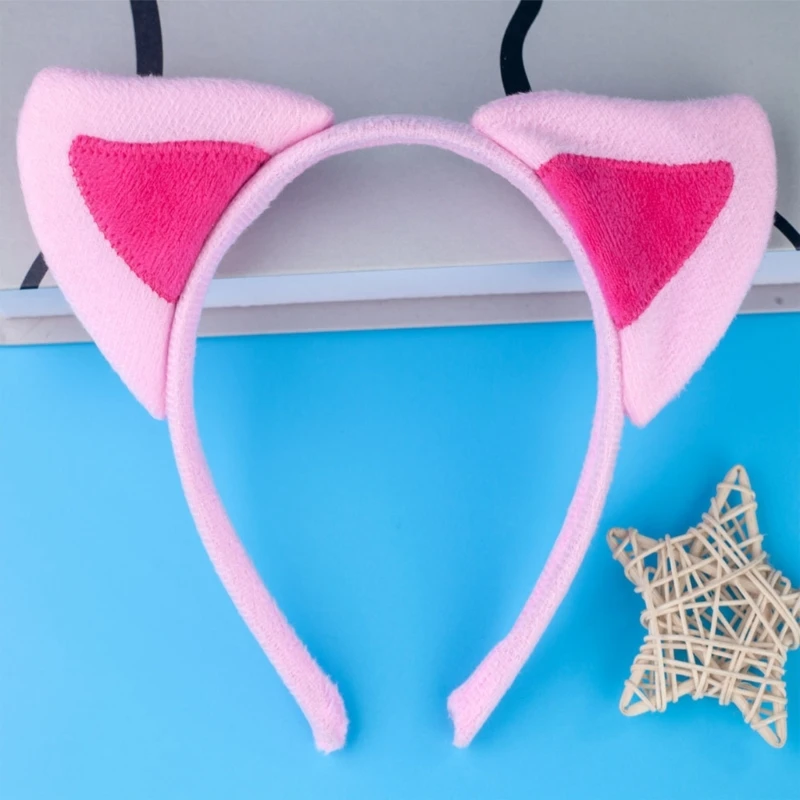 4/5/6Pcs Pig Costume Set Pig Ears Headband Pig Nose Tail Bow Tie Animal Fancy Costume Kit Accessories Party Decorations