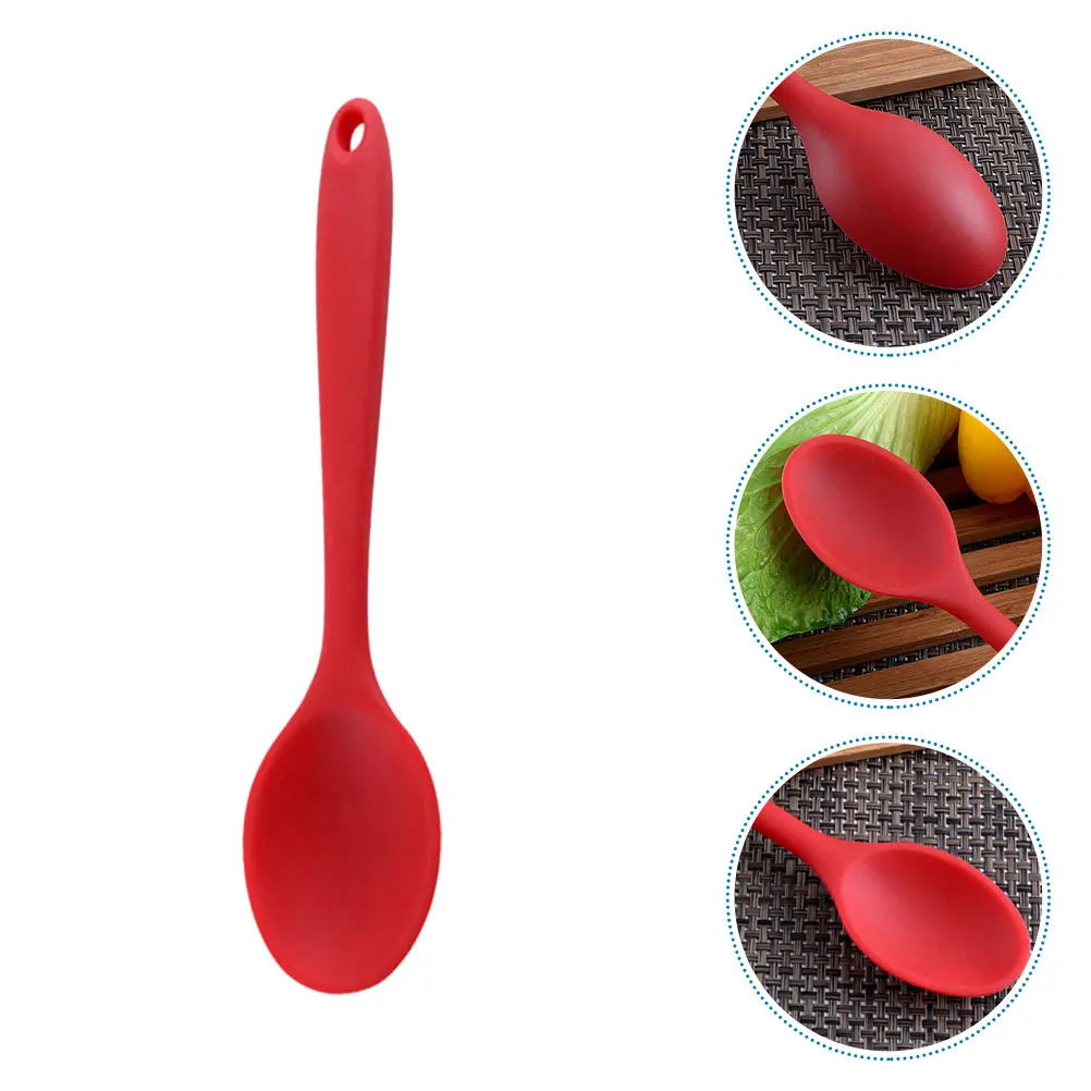 

Silicone Cooking Heat Resistant Stirring Spoon for Nonstick Cookware Baking Spoons Mixing Utensils Kitchenware Serving Tool