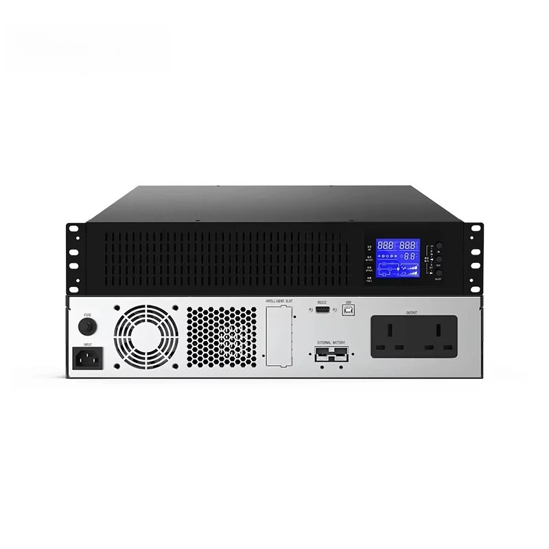 

Источник питания ИБП с литиевой батареей в стойку, 1 кВА/1 кВт, чистая синусоида, 110 В/220 В, ЖК-дисплей, онлайн-ИБП LiFePO4 для сервера