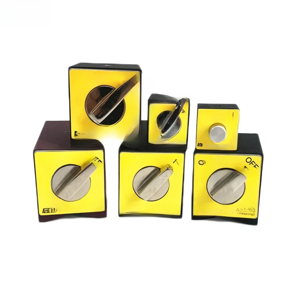 3T 8T 10T On/Off Switchable Neodymium Magnet Indicator Clamp Stand V Type Magnetic Table Base Wire Cutting 30kgf