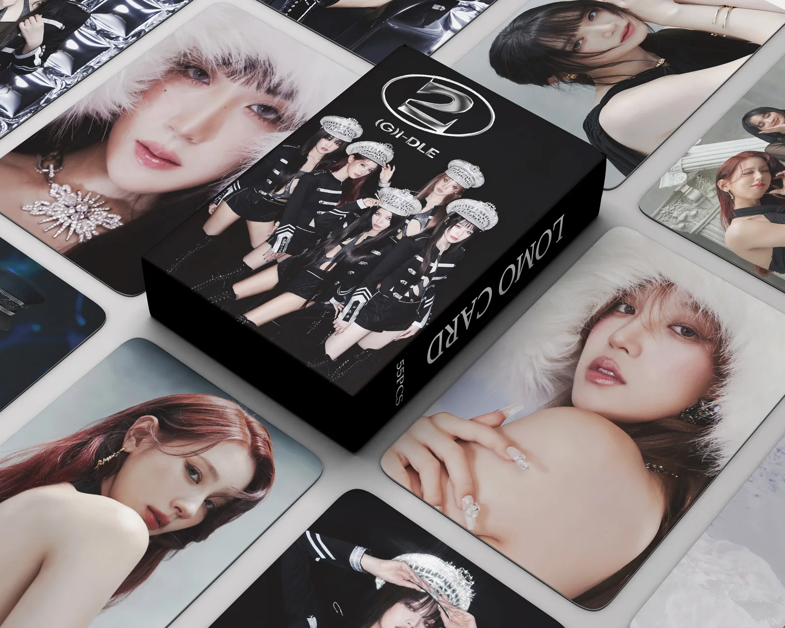 55 шт./компл. (G) Φ Lomo Cards новый альбом 2-й полный альбом Super Lady Photocards Cho Mi Yeon Minnie Jeon So Yeon Yu Qi Поклонники подарки