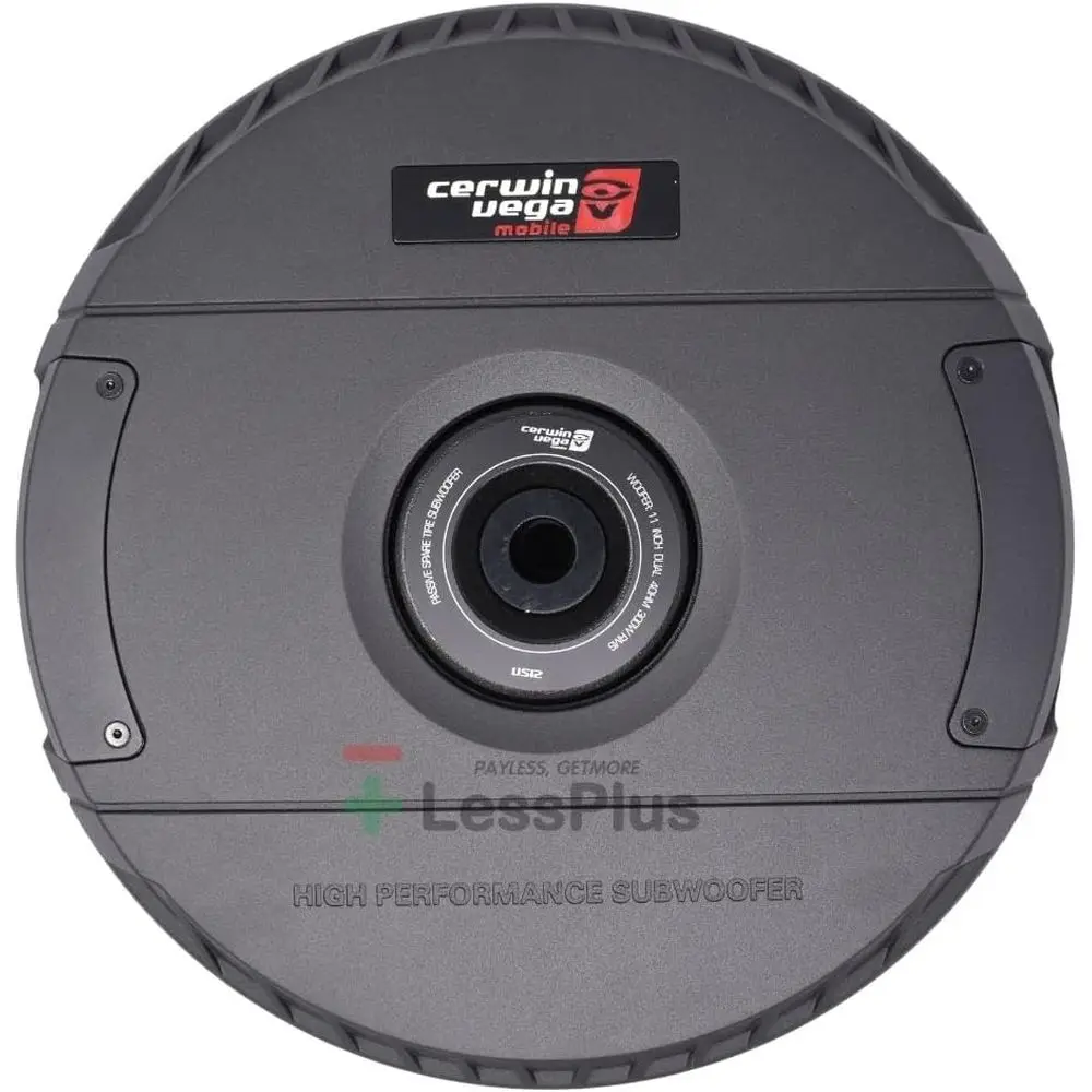 Subwoofer Passivo Cerwin Vega 12" 300W RMS o Spare Tire - Cassa Solida Non Risonante, Bassi Profondi, Adatto per la Maggior Parte delle Auto, 20-500Hz