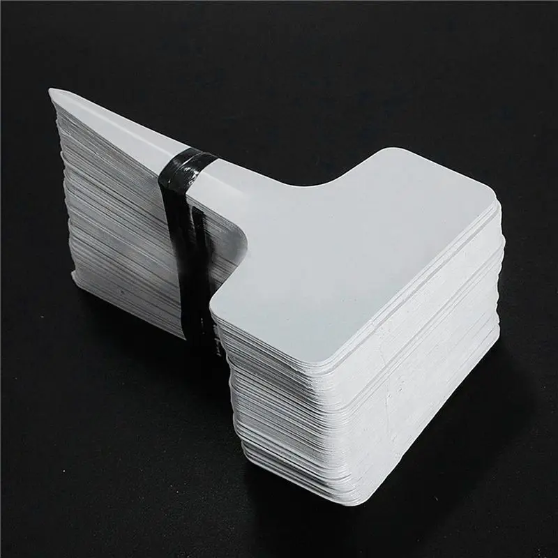 B84B-200Pcs Plastic Plant T-Type Tags Markers Nursery Garden Decoration Tags For Plants Garden Decor Gardening Label