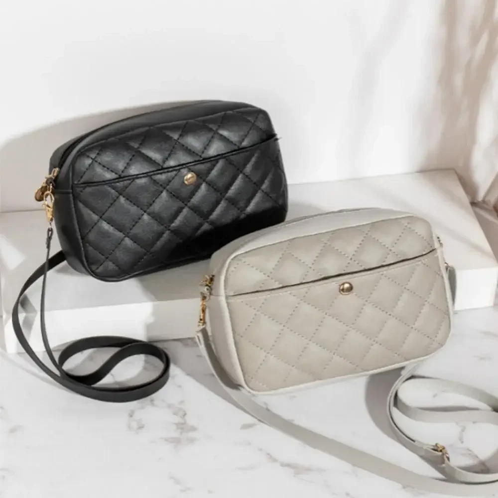 

Rhombus Embroidery Shoulder Bag Women'S Personalized Fashion Crossbody Bag Ladies Camera Phone Purse Clutch Messenger Bag