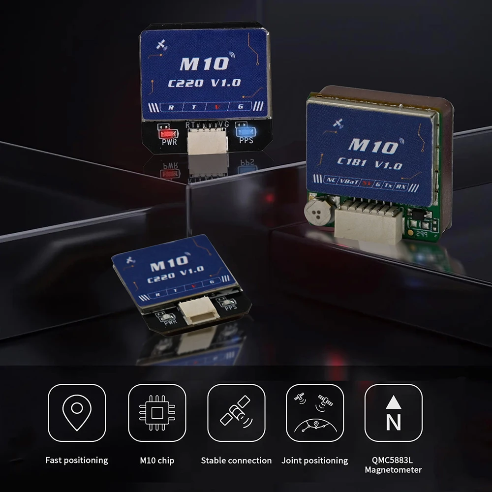 HPXGRC-M10 Series GPS Module Integrate SBAS Joint Positioning M10 Chip QMC5883L  For FPV Drone