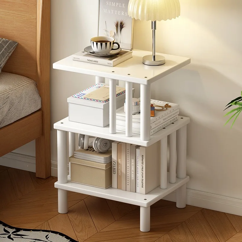 Multi-layer bedroom bedside table modern simple cream wind bedside bookshelf shelf living room sofa