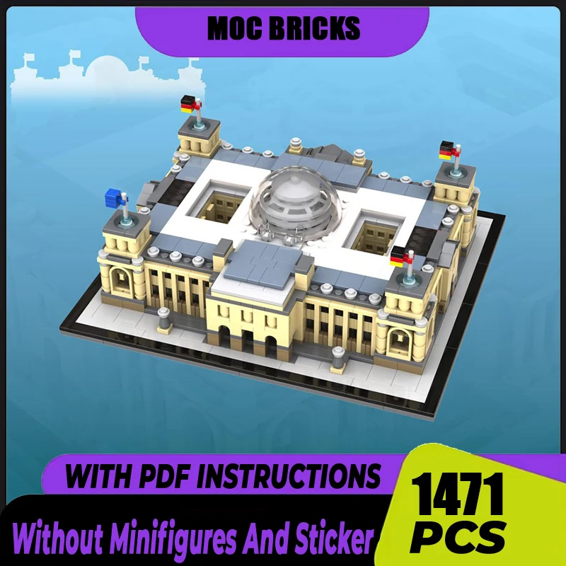 Street View Model Moc Building Blocks Houses of Parliament Model Technology Brick DIY Assembly Construction Toy Gifts