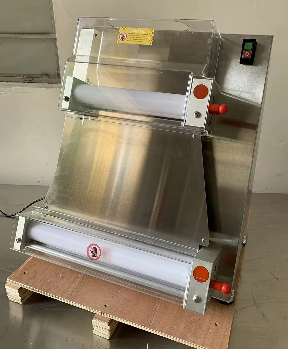 Factory Electric Automatic Dough Sheeter Roller Machine 15 Inch 40CM Making Pizza Pressing Machine for Restaurant