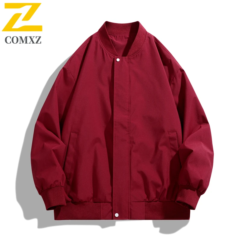 

Men's Jacket Loose Casual Windproof Jogger Baseball Collar American Style Coat Outdoor Travel Work Hiking Lightweight Jackets