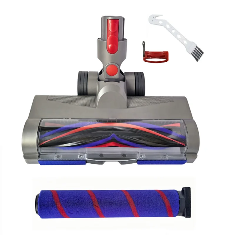 

UN-для Dyson V7 V8 V10 V11 V15 Вакуумная насадка для щетки для пола с защитой от защемления Роликовая насадка со светодиодной подсветкой для пыли