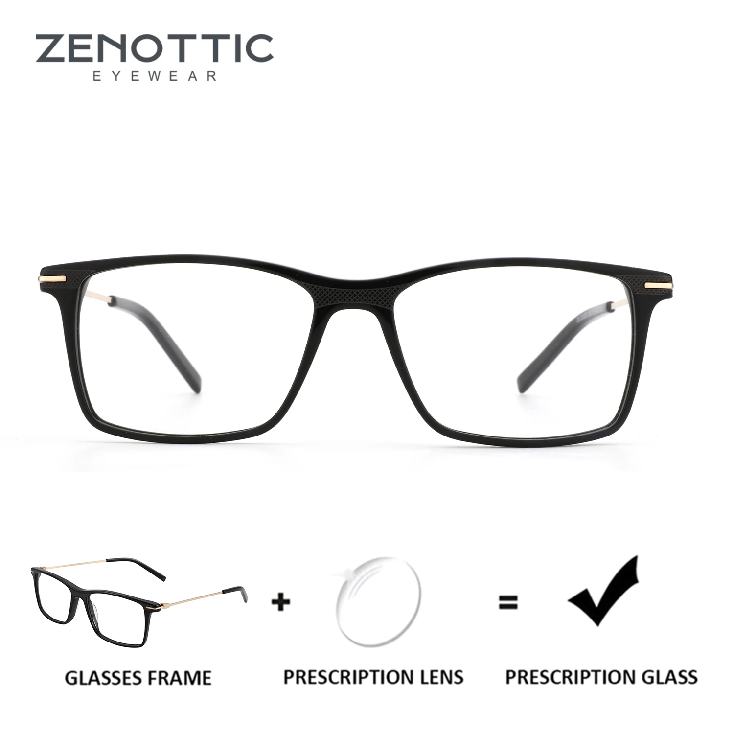 

ZENOTTIC (размер S) модные квадратные очки по рецепту из ацетата для мужчин, прогрессивные оптические очки, прогрессивные очки