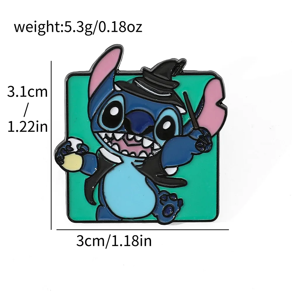 Cute Stitch Metal Badge Disney Alloy Drip Oil Brooch Accessory Costumes Badge Cartoon Pin Accessory Backpack Pendant