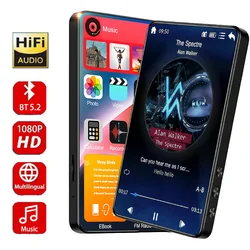128GB 4 Inch HD Mp3 Player Full Touchscreen Bluetooth 5.2 Walkman 128GB Built-in Speaker Music Player FM Radio Record Ebook