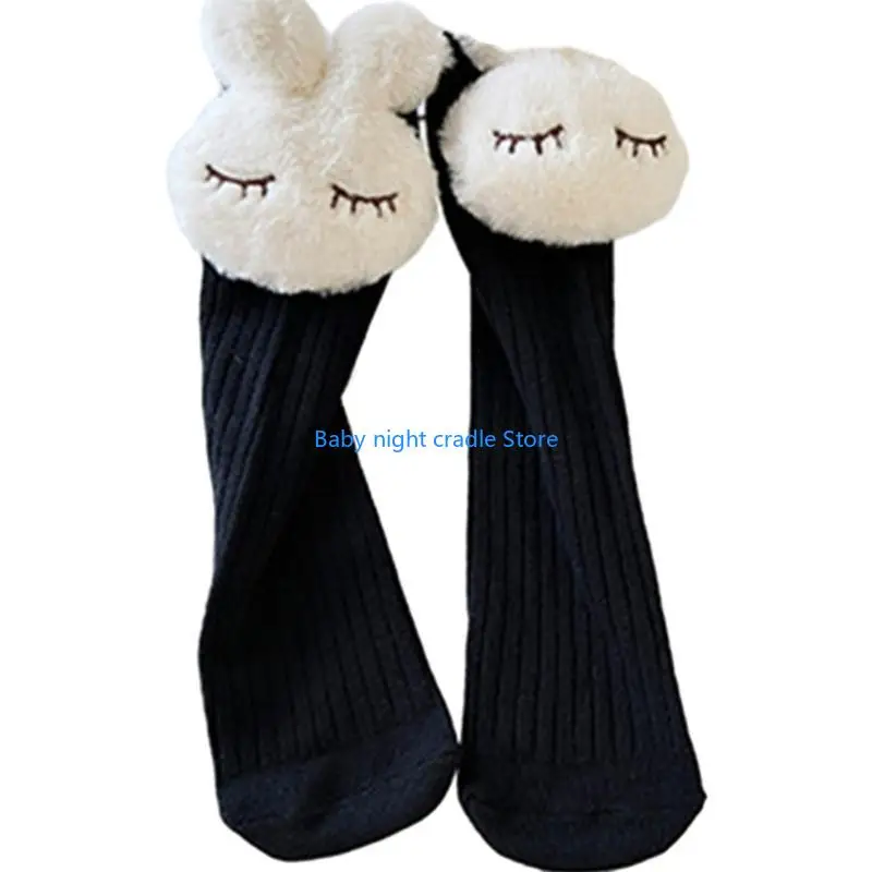 

J2FF Soft & Breathable Kids Long Socks High Knee Socks Cartoon Plush Socks for Girls
