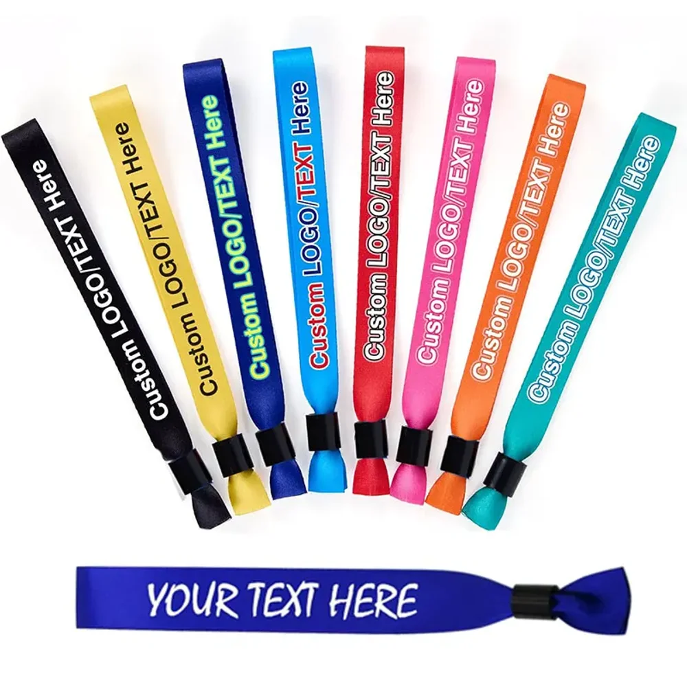 

Custom Cloth Event Wristbands Cloth Party Bracelets Event Wristbands Customized Solid Color Wrist Festivals and Events Party
