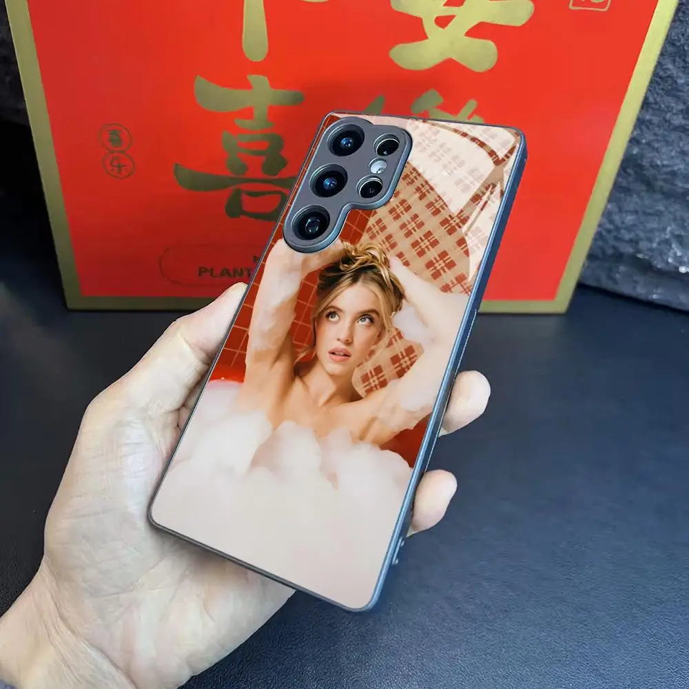 Actor S-Sydney Sweeney Phone Case For Samsung Galaxy S24 S26 S25 S23 S22 S21 S20 FE Edge Plus Ultra Glass Cover