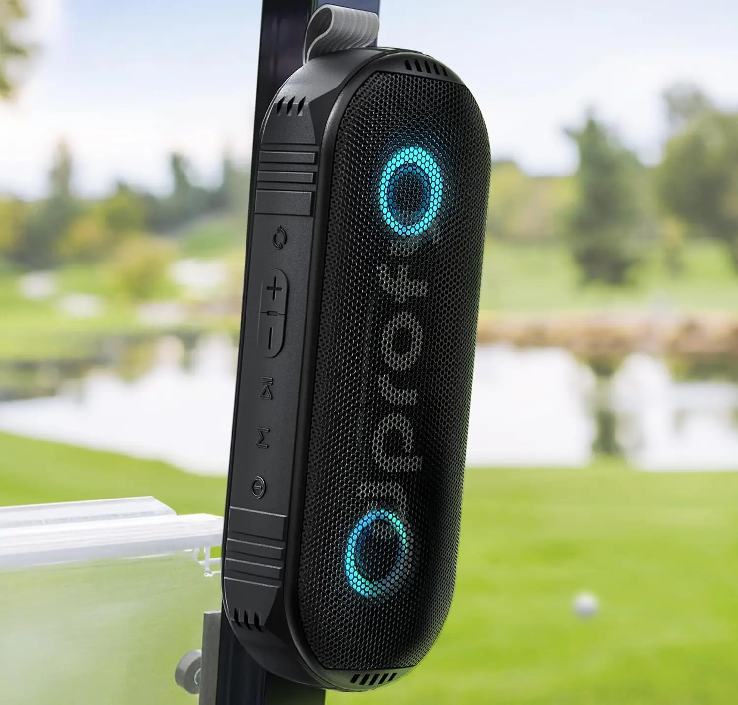 

Магнитная Bluetooth-колонка для гольфа, портативная беспроводная водонепроницаемая колонка со стереозвуком, глубокими басами и подсветкой, аксессуар для гольфа, подарок