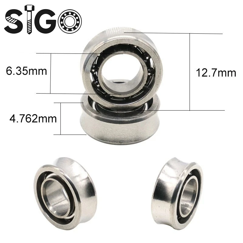 2Pcs UR188 R188  6.35x12.7x4.762mm Responsive Unresponsive Bearings For Yoyo Bearing Professional Metal Ball Bearing Parts