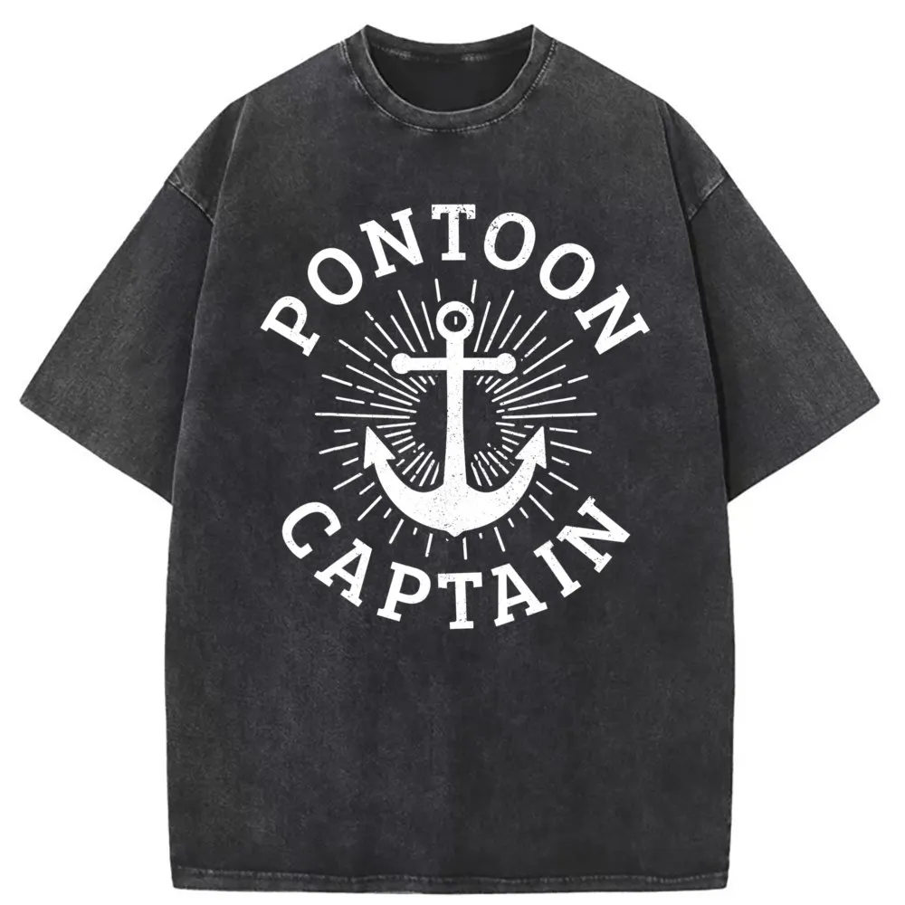 

Mens Pontoon Captain Anchor Pontoon Boat Boating Pontooning New T Shirt Sweatshirts Lovers Day Long Sleeve