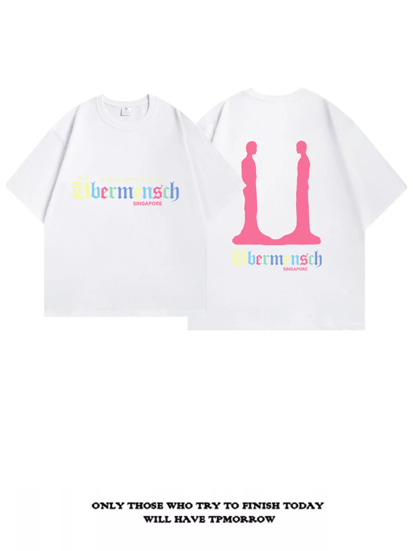 Bigbang 20th Anniversary Concert T-Shirt Short Sleeve Soft Comfortable Pure Cotton Unisex Casual Style round Neck Letter Pattern