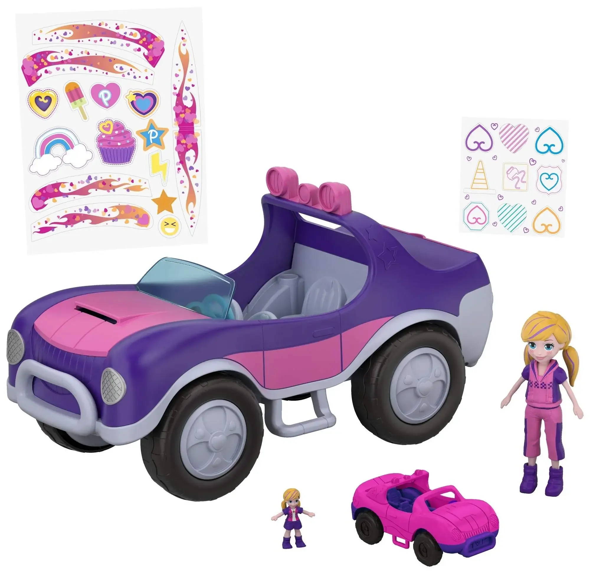 Polly Pocket Adventure Secret Utility Vehicle Car Mini Dolls Accessories Luxury Wagon Set Girls Play House Toys Birthday Gifts