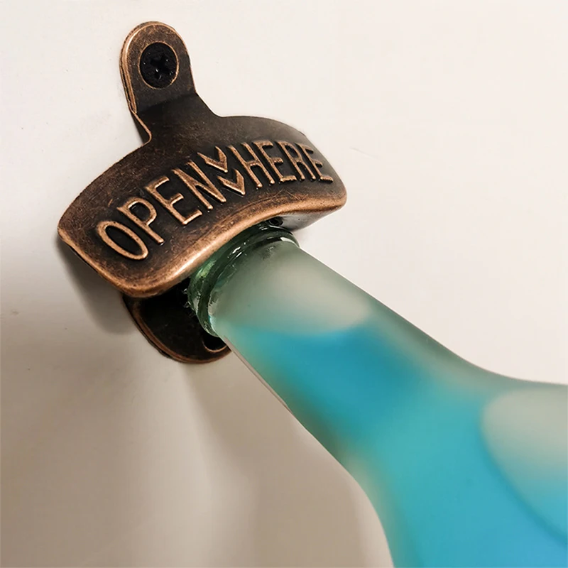 【YA】Vintage Wall Mount Beer Bottle Opener Antique Style Cola Soda Glass Cap Opener