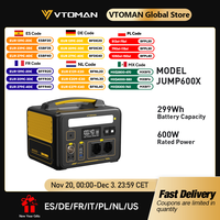 VTOMAN JUMP 600X Portable Power Station 299Wh Solar Generator LiFePO4 1200W Peak Power Powerstation Emergency Backup