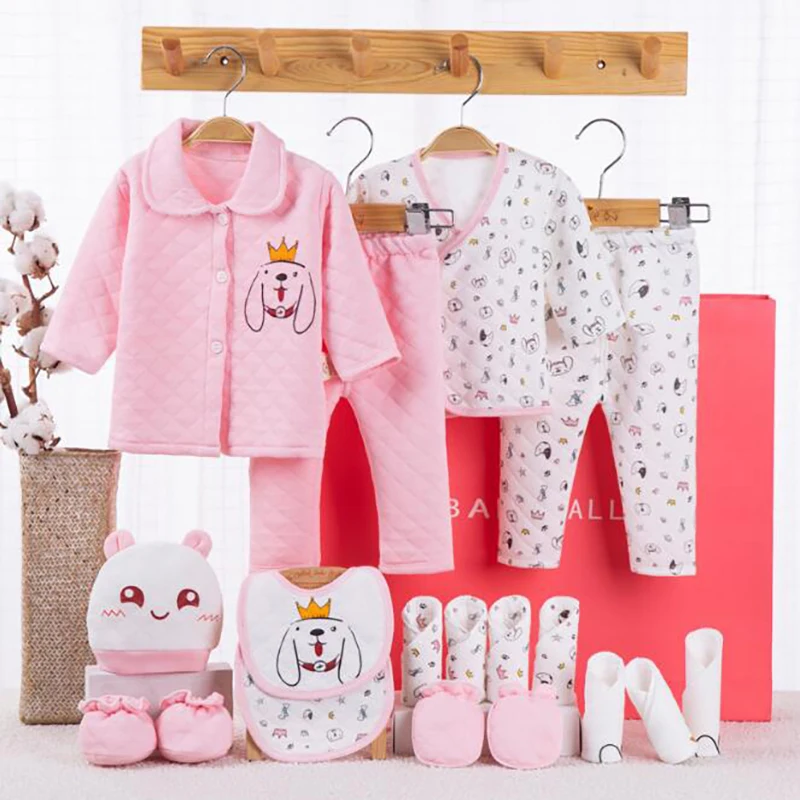 0-3 Months Newborn Baby Clothing Suit for Boys Girls Clothes Sets Outfits Animal Dog Pillow Blanket 18pcs/set