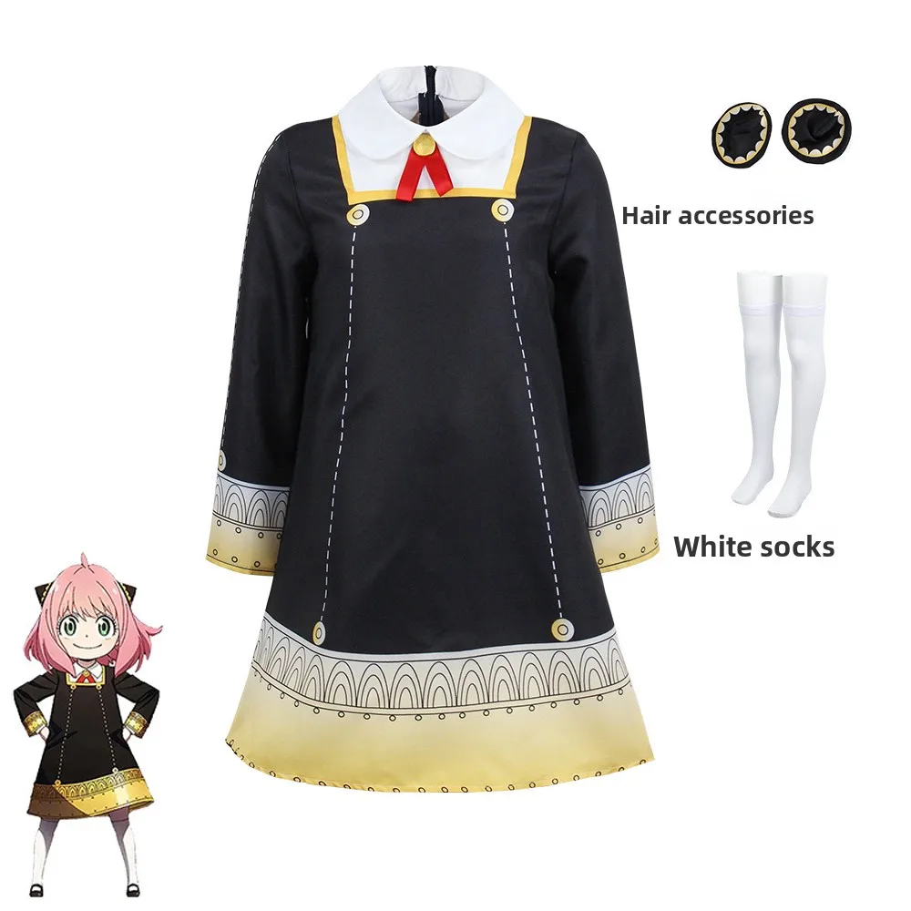 

Anime Spy Family Cosplay Costume Anya Forger Eden Academy School Uniform Dress Manga Outfit for Kids Adults