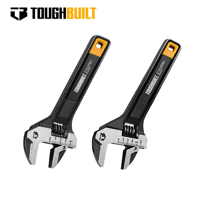 TOUGHBUILT British Metric Precision Double Scale Adjustable Wrench, 8-Inch and 10 inch Adjustable Wrench TB-H3-70-08 TB-H3-70-10
