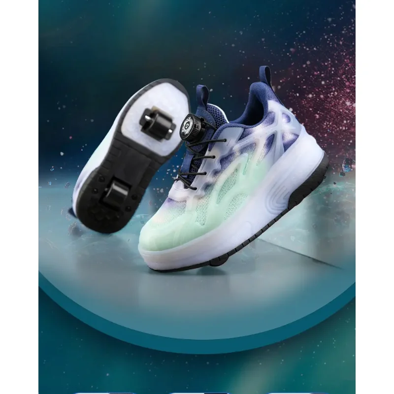 أحذية تزلج لطيفة للفتيات للأطفال أحذية مضيئة LED مضادة للانزلاق أحذية رياضية للتدريب في الهواء الطلق للأطفال أحذية تزلج دوارة مضيئة