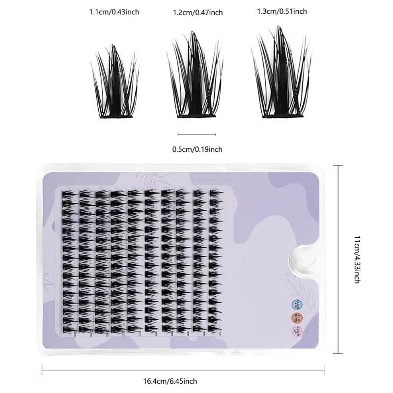 Racimo de pestañas postizas individuales naturales, tira de Rusia 3D, extensión de pestañas de hadas, visón falso coreano, herramientas de maquillaje