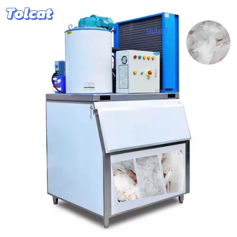 Industrial Flake Ice Machine Fresh Water Cooling for Fishery Shipping Ice Professional Manufacturer