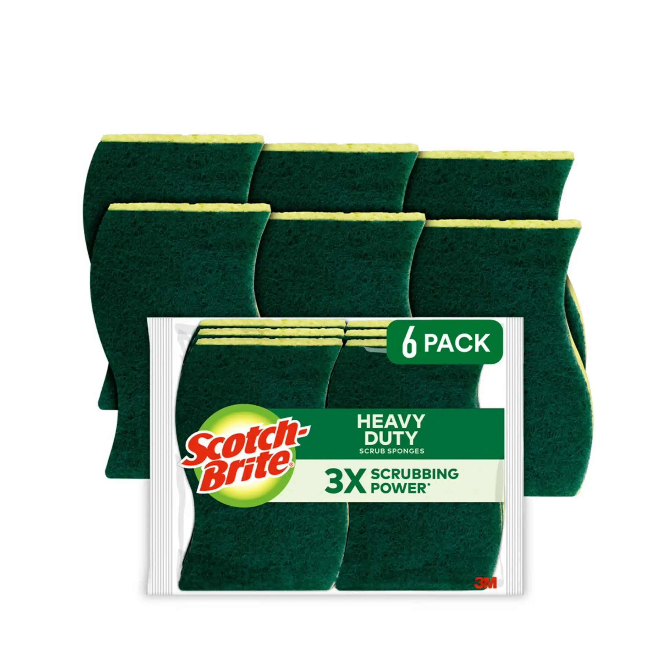 

Heavy Duty Scrub Sponge, 6 Sponges Total